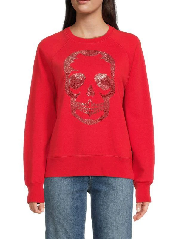 ZADIG & VOLTAIRE Studded Skull Sweatshirt 1