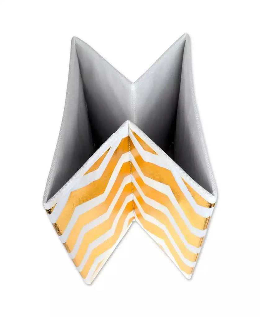 Design Imports Non-woven Polyester Cube Chevron Square Set of 2 5