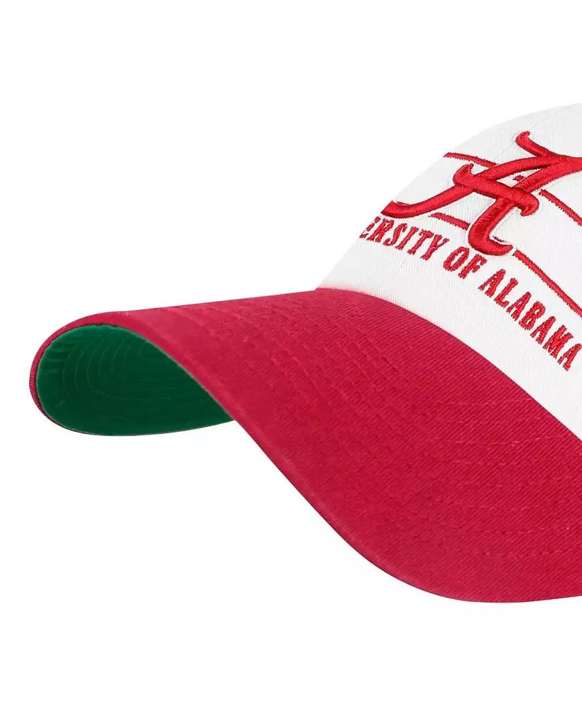 47 Brand Men's White Alabama Crimson Tide Gridiron Clean Up Adjustable Hat 2