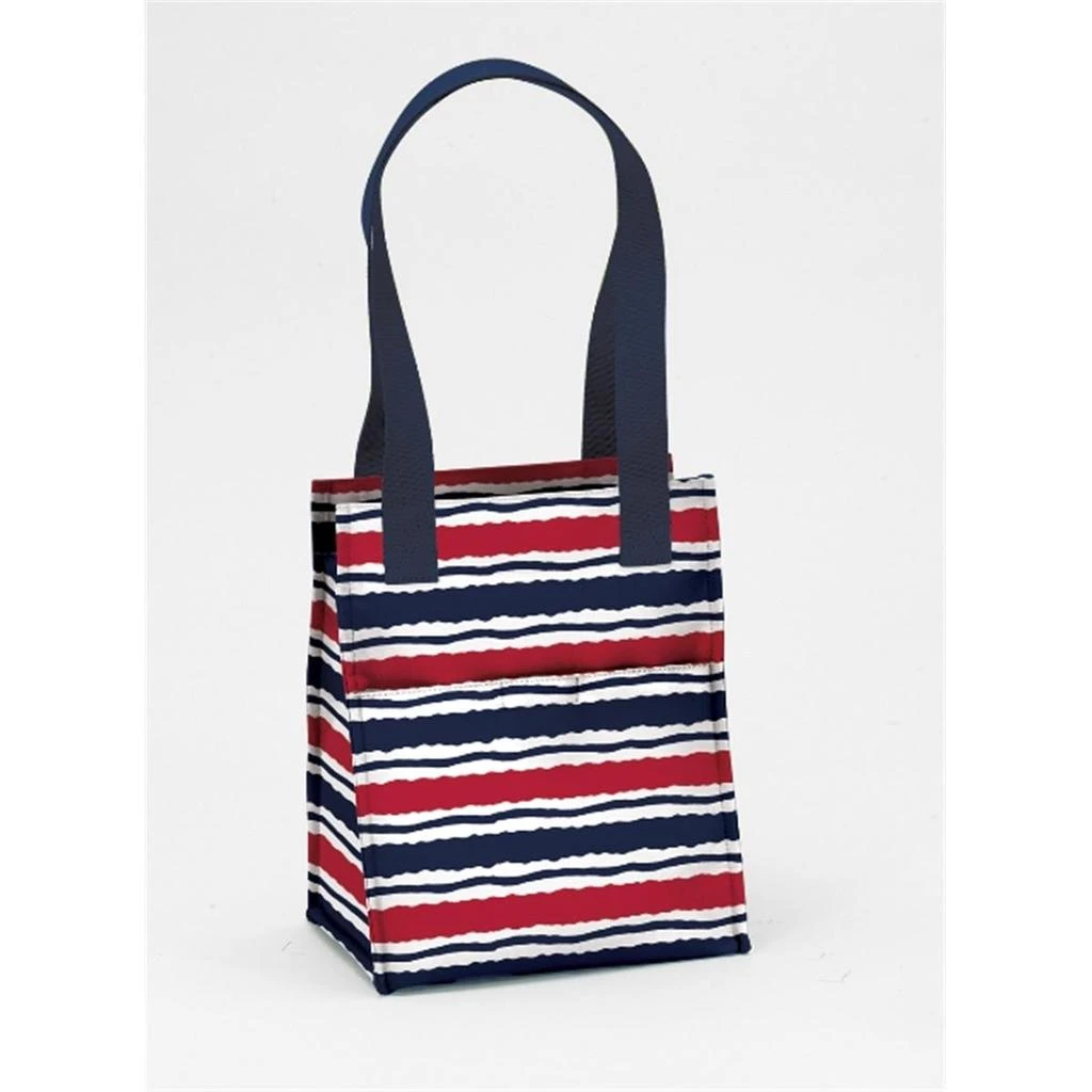 Joann Marie Designs Joann Marrie Designs NLB2MS Large Lunch Bag - Marina Stripe- Pack of 2