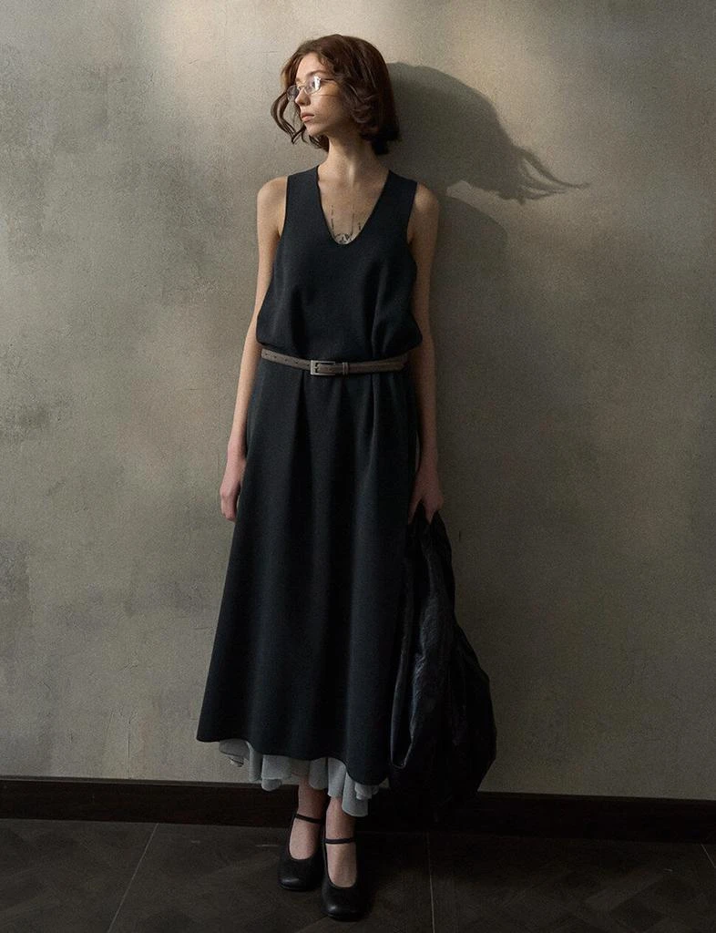 Pixie Market Black Knit Cocoon Midi Dress 6