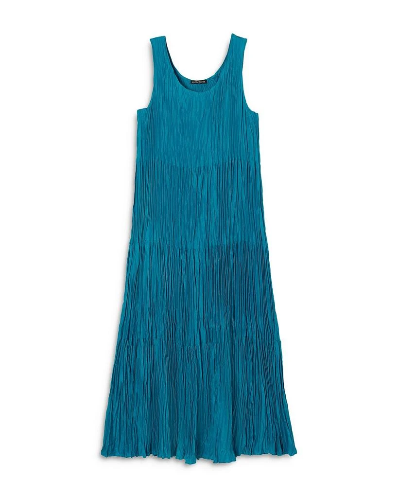 Eileen Fisher Crushed Silk Tiered Midi Dress 5