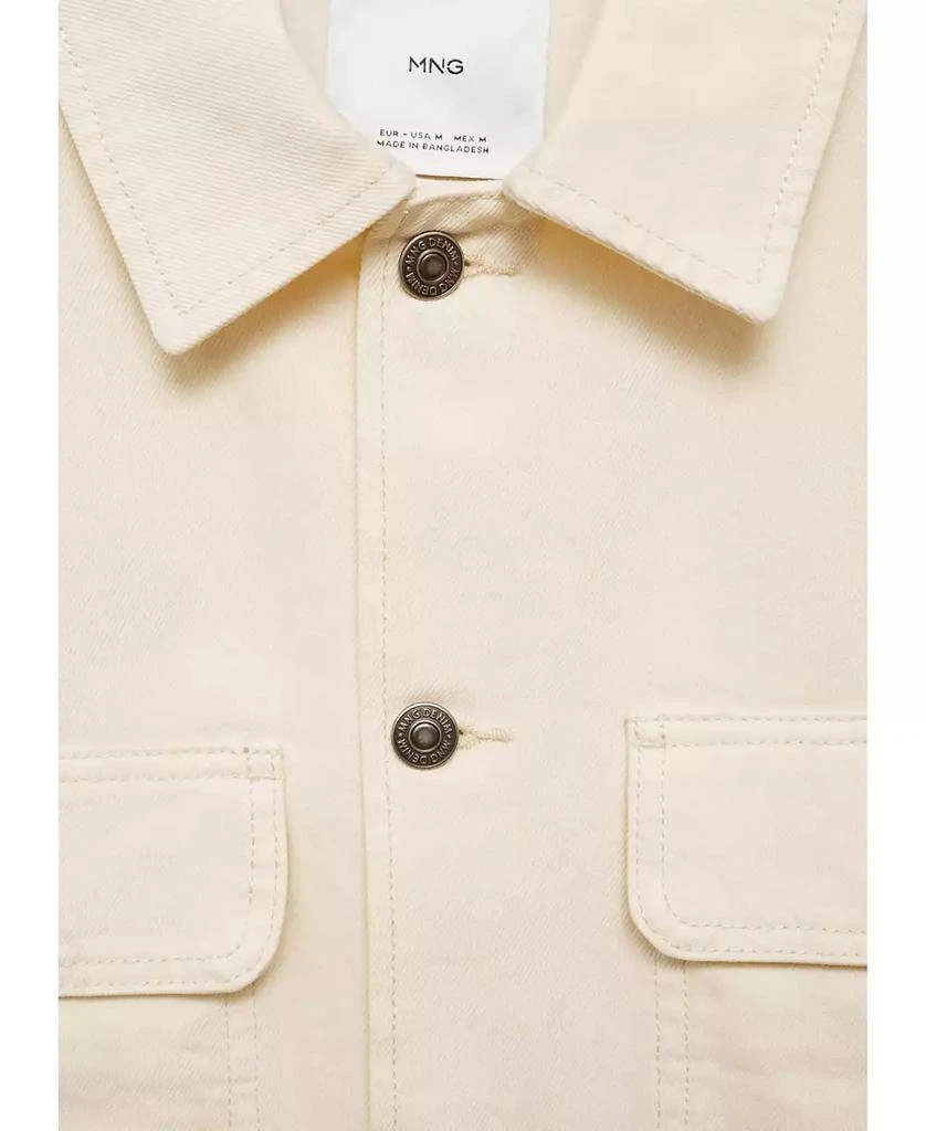 Mango Men's Pockets Detail Denim Overshirt 3
