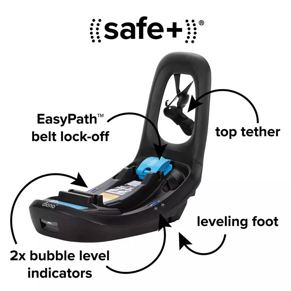 Diono LiteClik30 XT SafePlus Infant Car Seat and Base, Latch 2