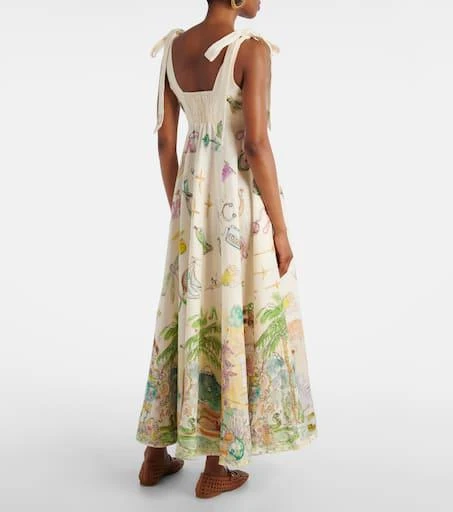 ALÉMAIS Anouk printed linen midi dress 3