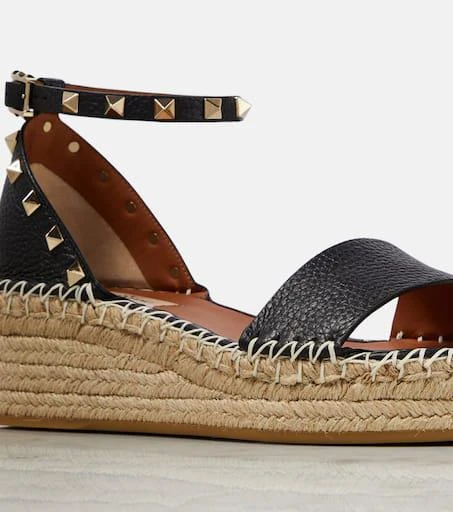 Valentino Rockstud leather espadrille wedges 6