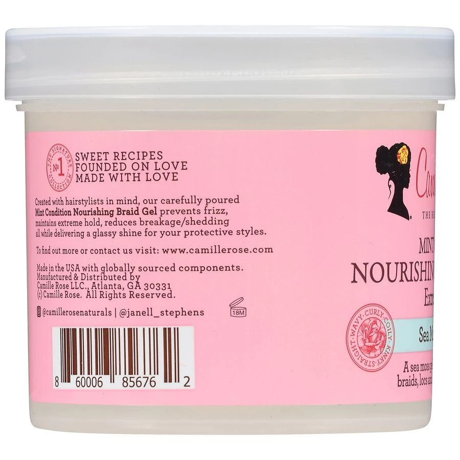 Camille Rose Naturals Mint Condition Nourishing Braiding Gel, Sea Moss 
Aloe Vera 7