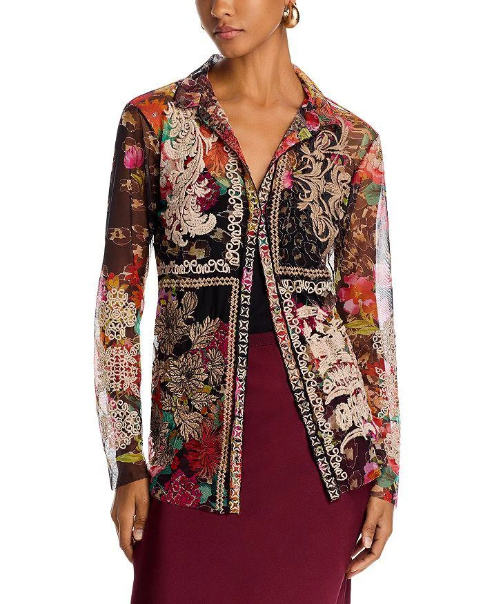 Johnny Was Mazzy Embroidered Blouse 1