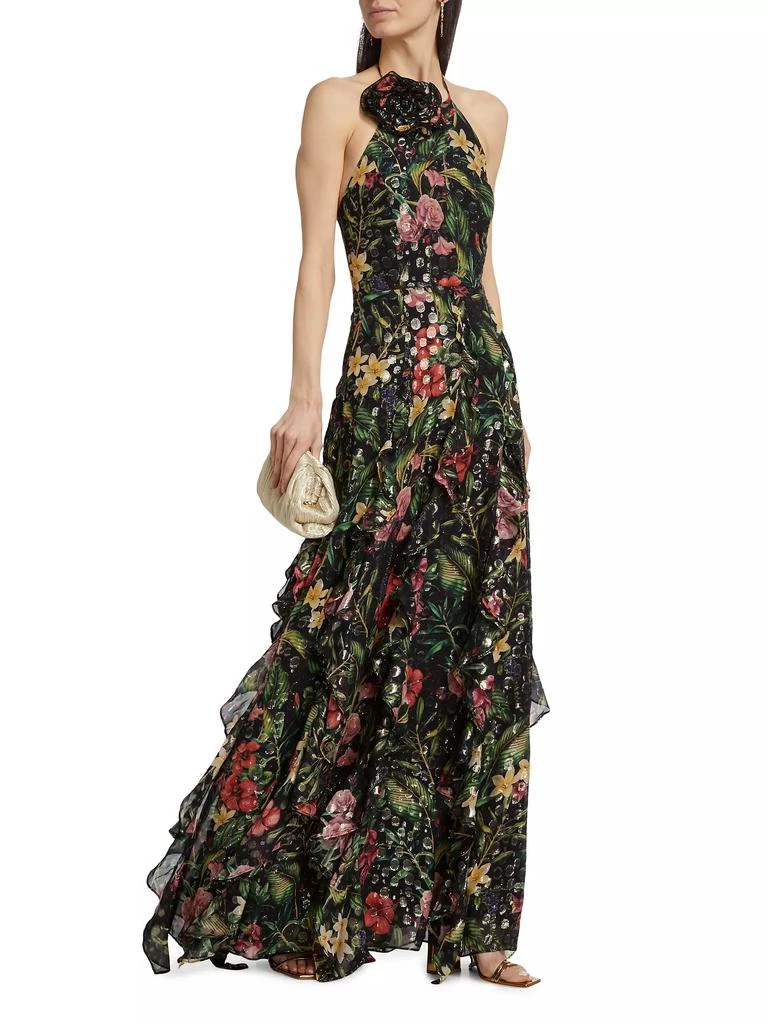 Ramy Brook Idella Floral Halter Gown 3