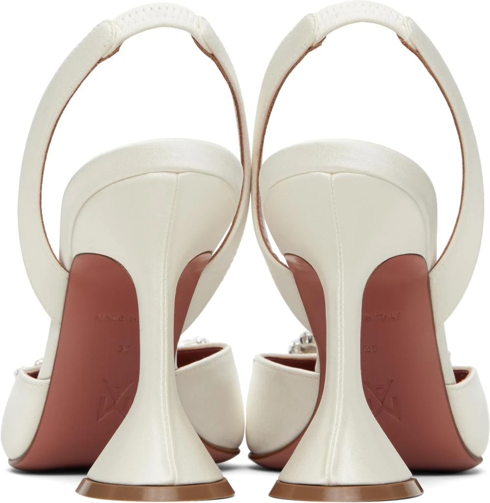 Amina Muaddi Off-White Begum Sling 95 Heels 2