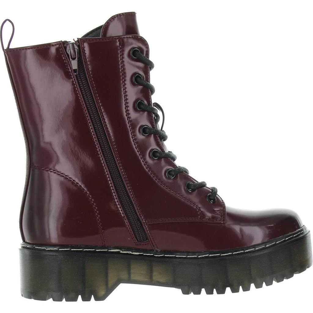 UNIONBAY Kiwi Womens Zipper Patent Combat & Lace-Up Boots 2