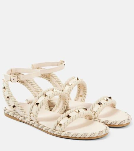 Valentino Rockstud Torchon leather sandals 1
