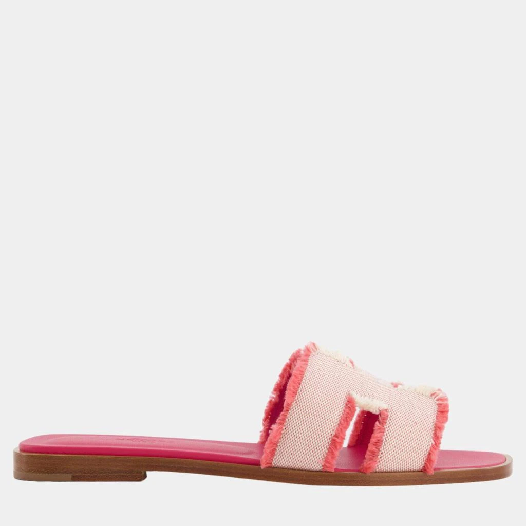 Hermes Hermes Framboise Canvas Oran Sandal Size EU 37.5
