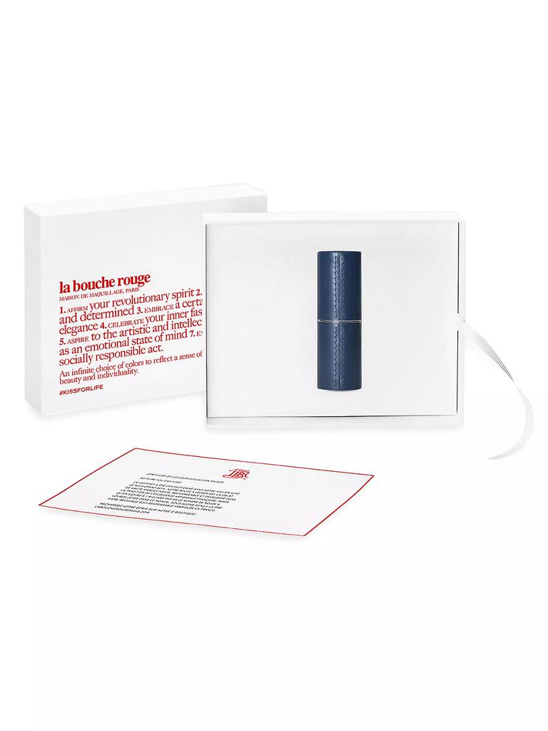 La Bouche Rouge Love In Blue Lipstick With Fine Leather Case