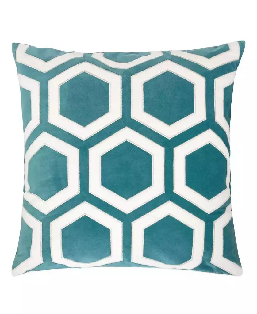 Homey Cozy Sadie Applique Velvet Decorative Pillow, 20" x 20"