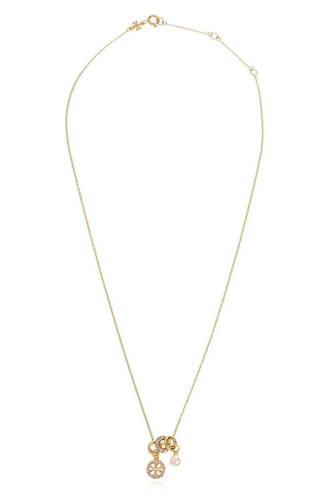 Tory Burch Tory Burch Crystal Charm Short Necklace