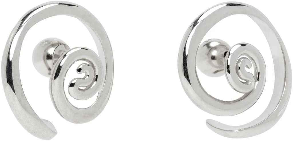 Panconesi Silver Vortice Huggie Earrings 2