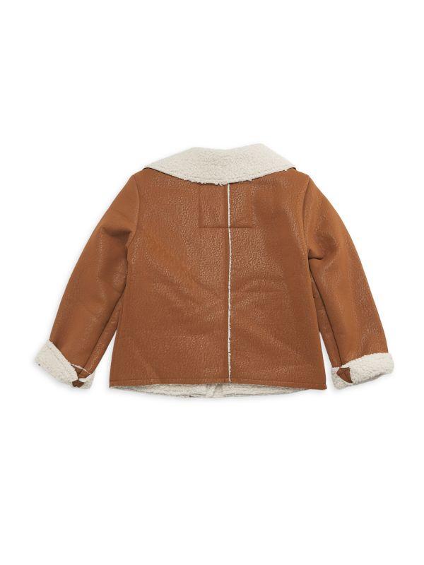 Urban Republic Little Girl's Faux Fur Trim Biker Jacket