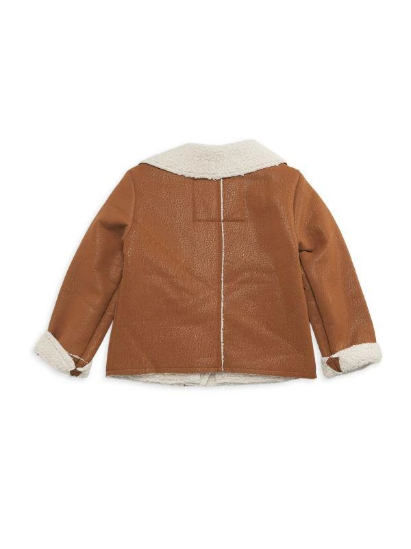 Urban Republic Little Girl's Faux Fur Trim Biker Jacket 2