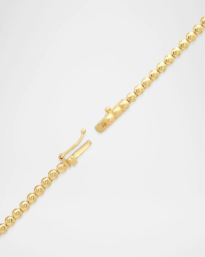 Jennifer Meyer 18K Yellow Gold Mini Bezel Tennis Necklace with Illusion Set Diamond 3