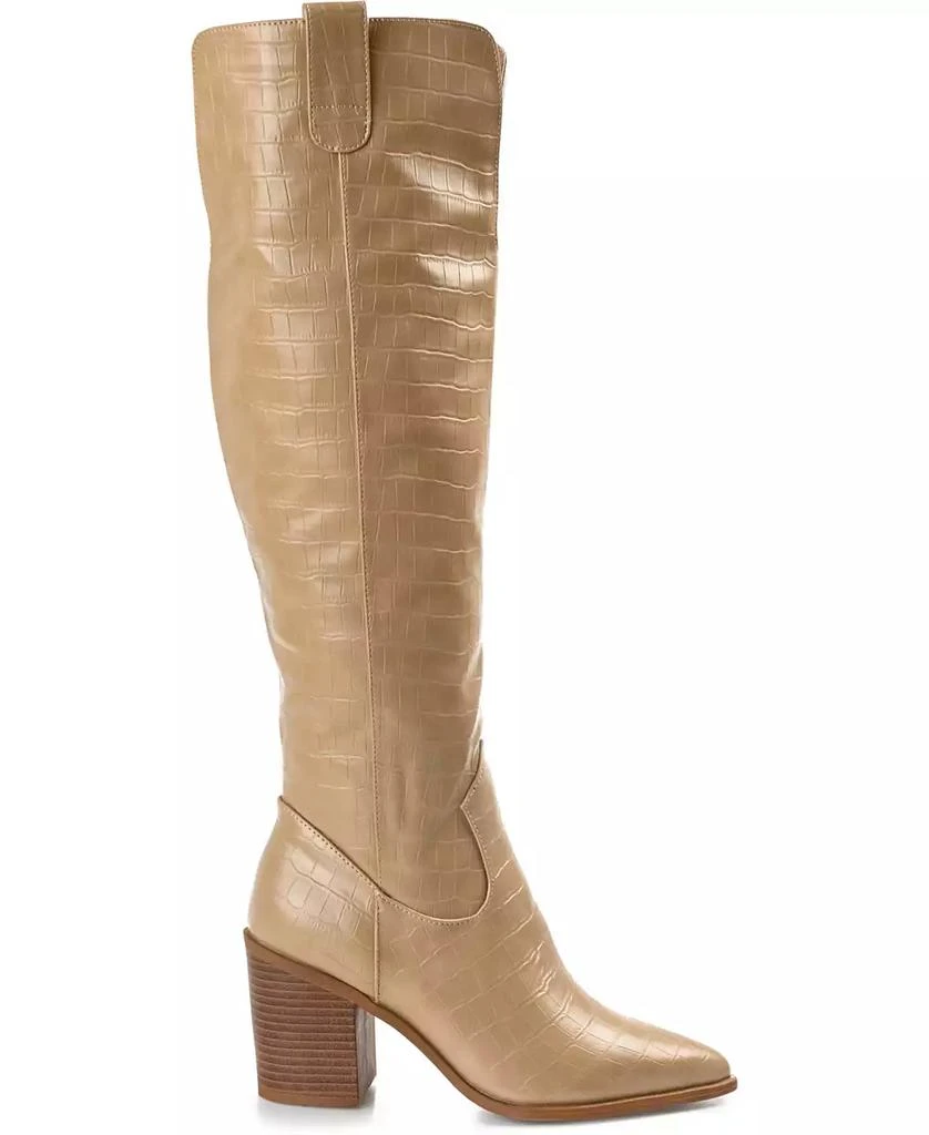 Journee Collection Women's Therese Wide Width Wide Calf Block Heel Knee High Dress Boots 2