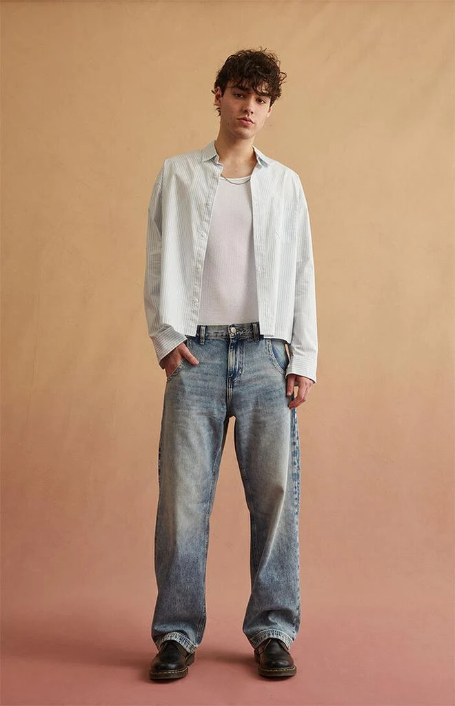 RARE DNM EDIT Light Blue Back Panel Baggy Jeans 4