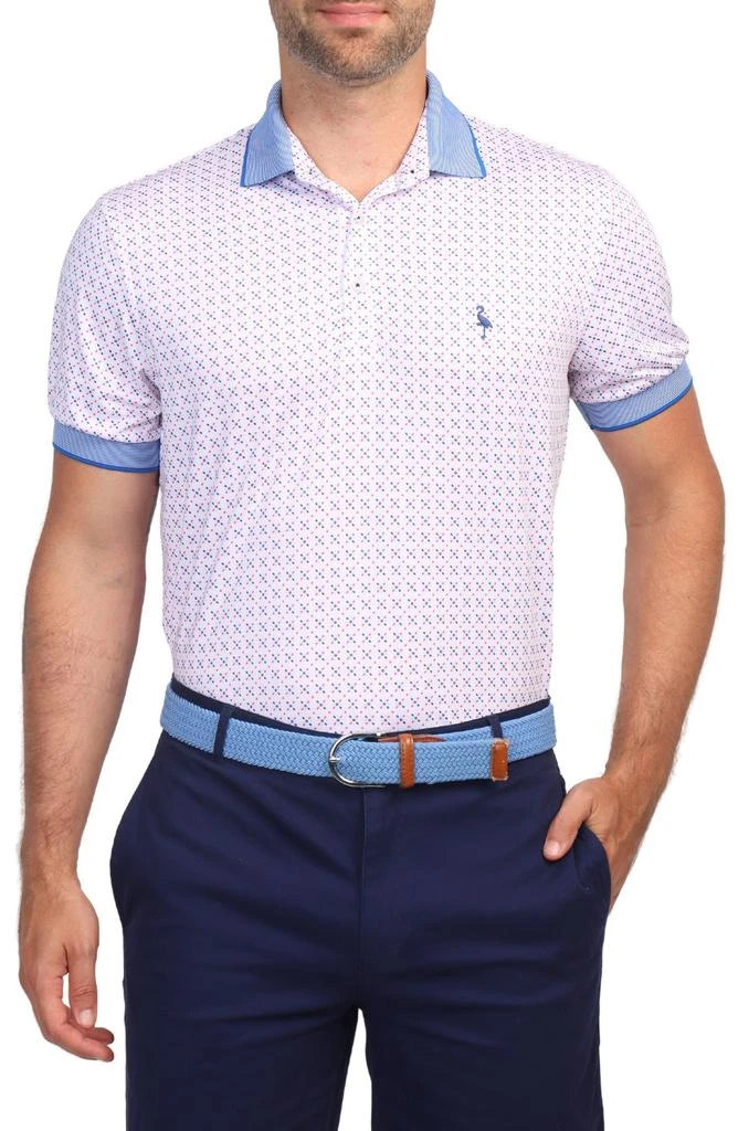 TailorByrd Geo Dot Print Performance Polo 3