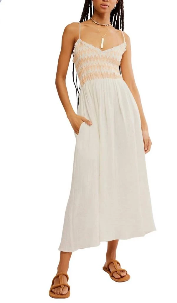 Free People Sweet Nothings Midi Dress In Marshmellow 1