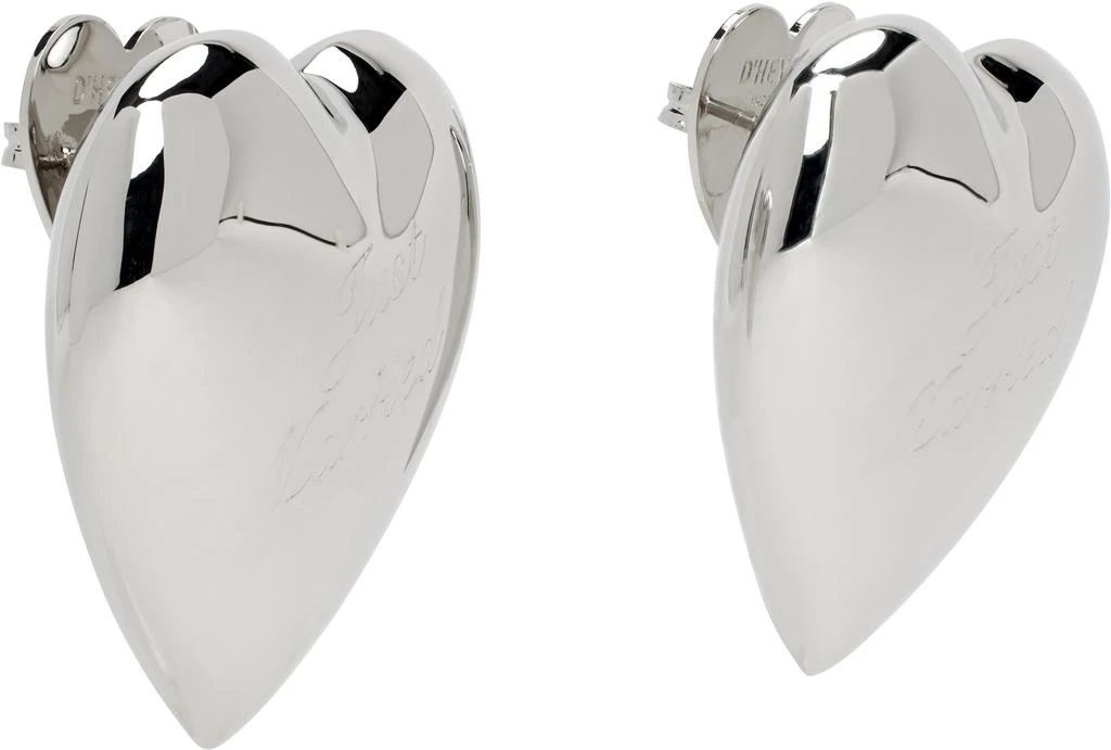 D'heygere SSENSE Exclusive Bridal Capsule 'Just Married' Heart Earrings 2
