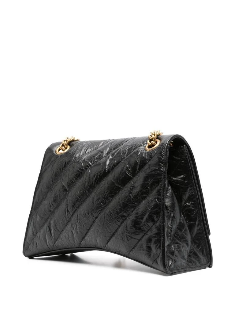 Balenciaga BLACK LEATHER MEDIUM CRUSH SHOULDER BAG 3
