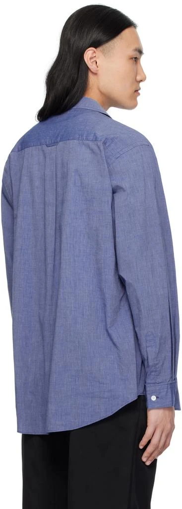 Nanamica Blue Open Collar End On End Shirt 3
