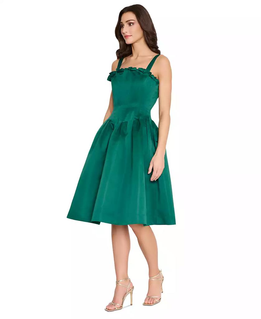 Tahari Women's Ruffle Corset-Bodice Fit & Flare Dress