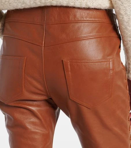 Isabel Marant Cyerra leather slim pants 6