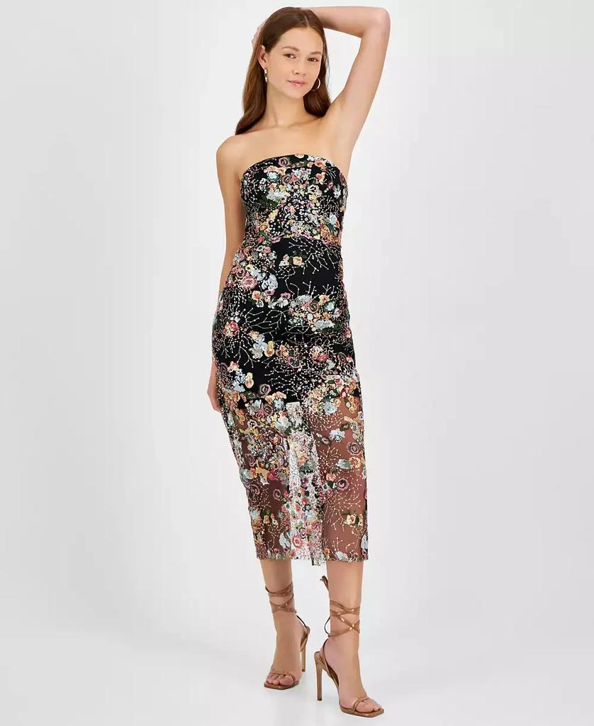 Sam Edelman Women's Sequined Strapless Mini Dress 1