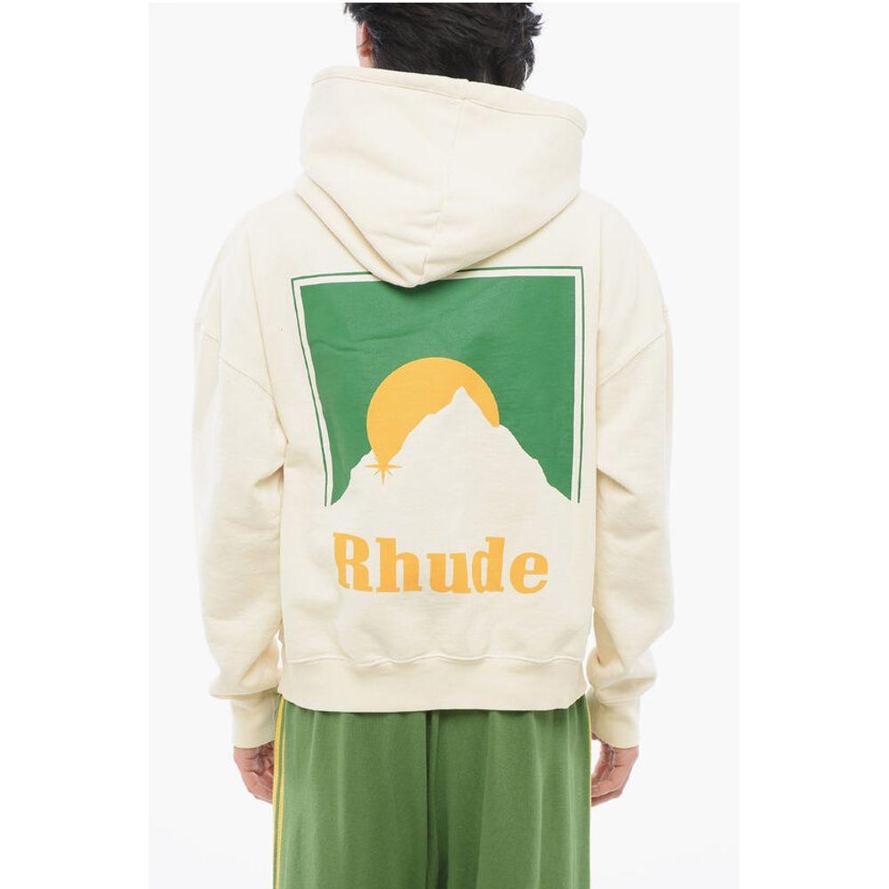 Rhude Cotton MOON Hoodie with Patch Men's Pocket