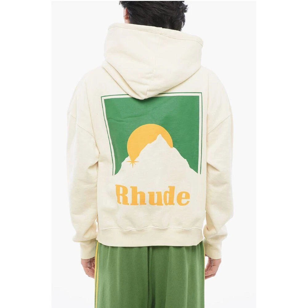 Rhude Cotton MOON Hoodie with Patch Men's Pocket 2