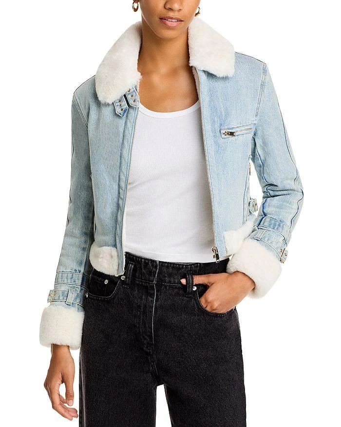 Generation Love Jude Faux Fur Trim Denim Jacket 1