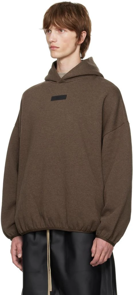Essentials Brown Elasticized Hoodie 4
