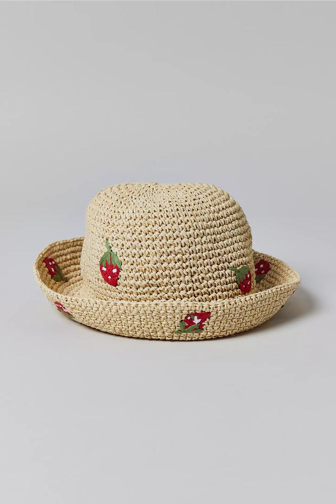 Urban Outfitters Fruit Woven Straw Bucket Hat