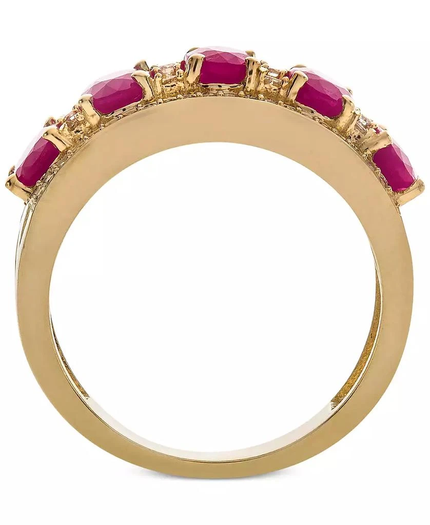 Macy's Sapphire (2-7/8 ct. t.w.) & Diamond (1/3 ct. t.w.) Ring in 14k White Gold (Also in Emerald, Tanzanite and Ruby) 8