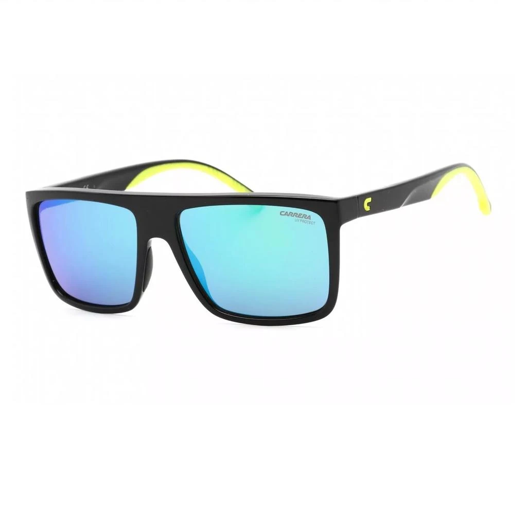 Carrera Men's 8055/s Sunglasses In Black Green / Grey With Green Mirrored 1
