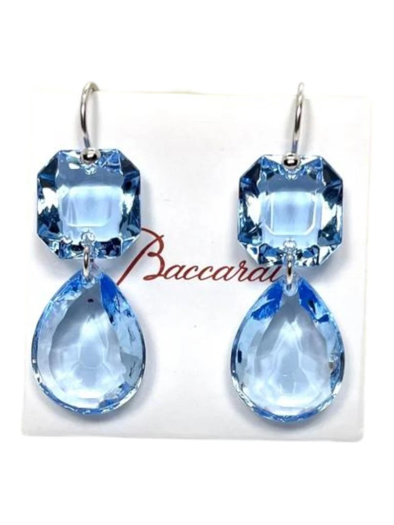 Baccarat 2812026 Marie-Helene de Taillac Blue Crystal Silver Earrings 1