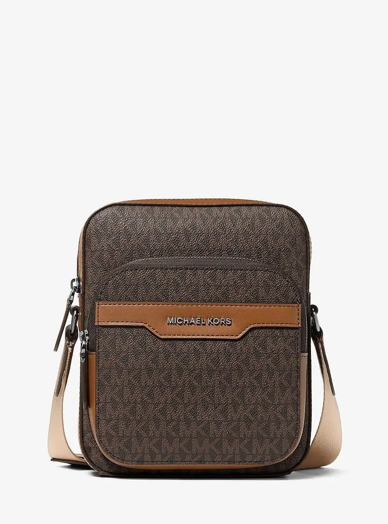 Michael Kors Hudson Mini Signature Logo Flight Bag
