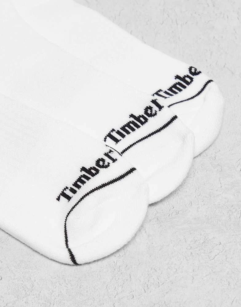 Timberland Timberland bowden 3 pack crew socks in white 2