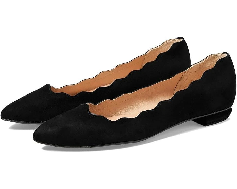 French Sole Tequila Flats Women's US 9 Black Suede Pointed Toe Slip On ZPO3689 1