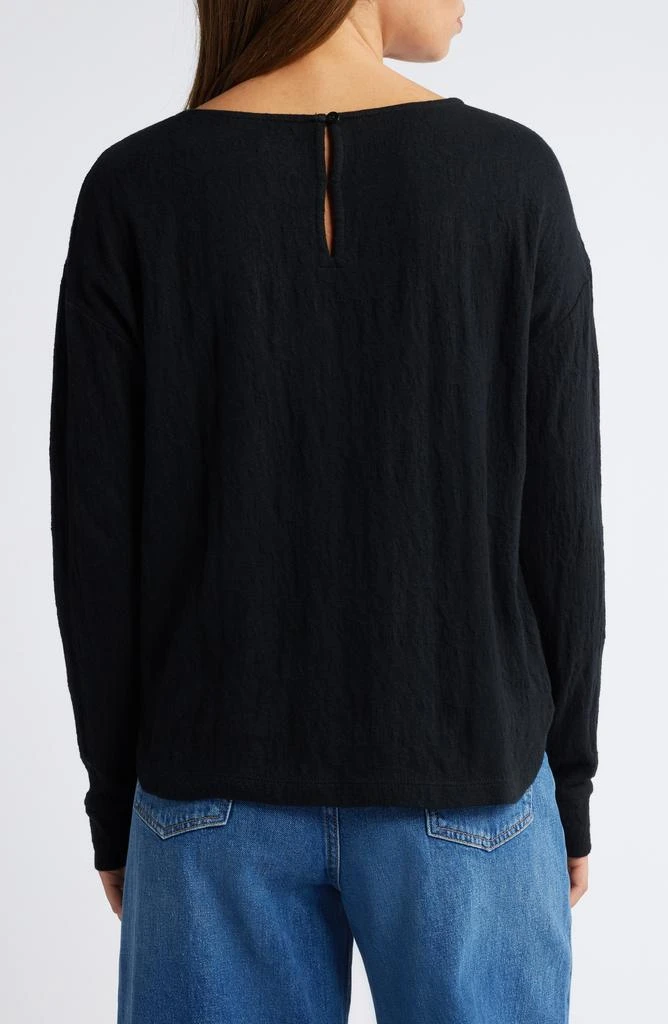 NIC+ZOE Relaxed Fit Cotton Jacquard T-Shirt 2