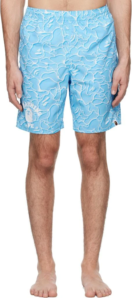 Bape Blue ABC Sea Surface Camo Shorts 1