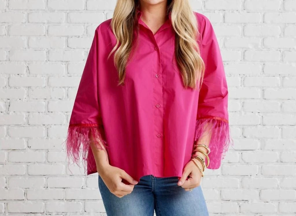 Caryn Lawn Caryn Lawn - Abby Swing Top With Feathers