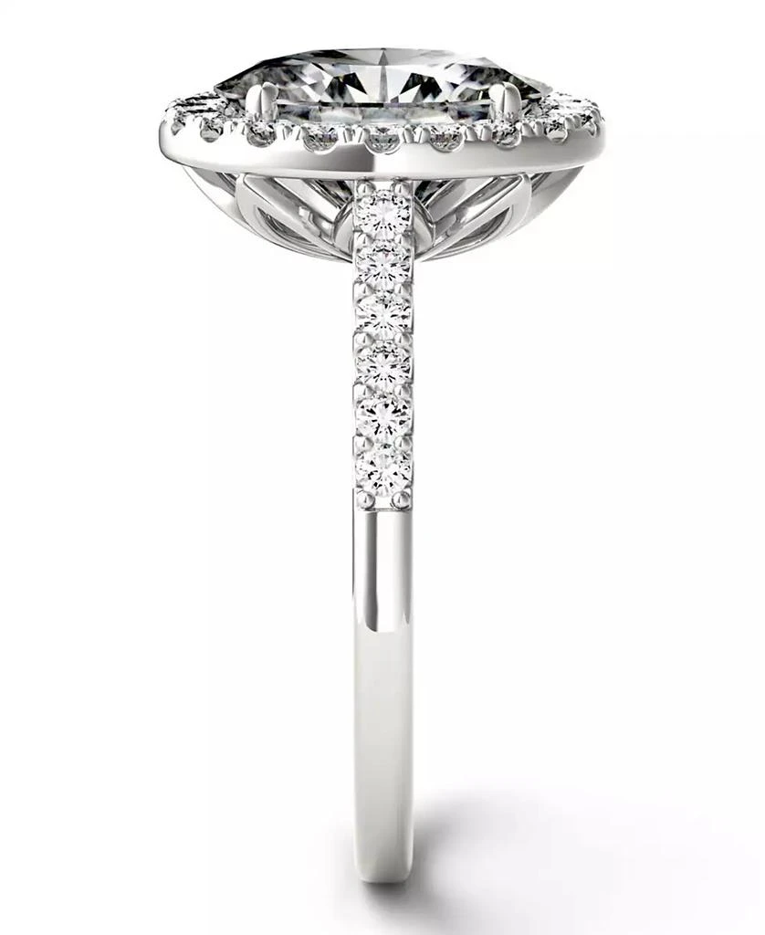 Charles & Colvard Moissanite Oval Halo Ring (3-1/2 ct. tw. Diamond Equivalent) in 14k White Gold 5