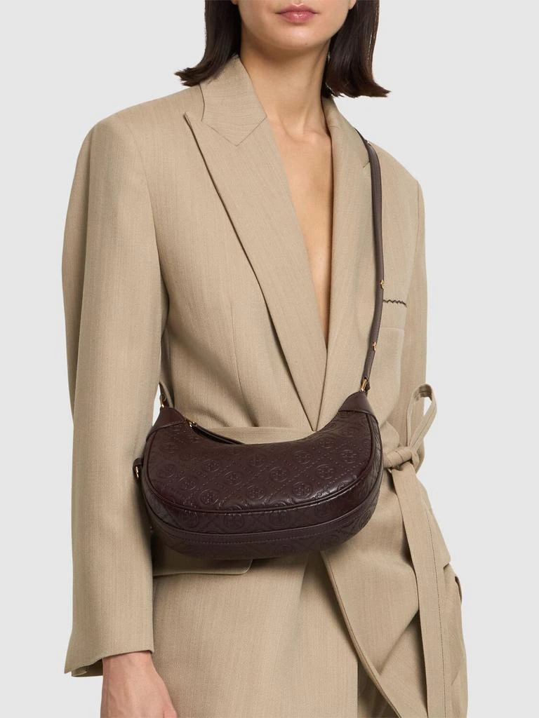 Tory Burch T Monogram Leather Crescent Bag 2